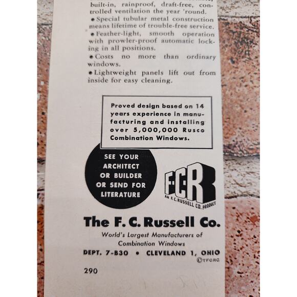 1950 Rustco Prime Window Cleveland Home Improvement Happy Housewife Vtg Print Ad - Picture 6 of 7